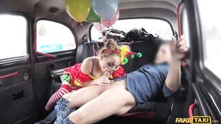 Fake Taxi - Little Valentines Day cosplay clown SQUIRTS and CUMS HARD