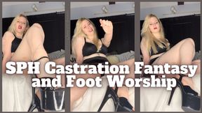 SPH Castration Fantasy and Foot Worship with Dessa Cado - High Heels - Humiliation - FemDom