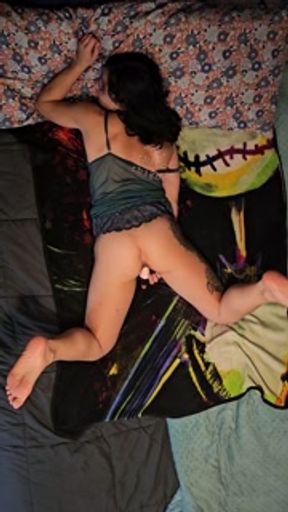 Horny Colombian Mom cums with small sex toy before she goes to bed - Mrs Thicc Thighs