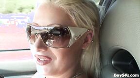 Titty blonde tit fucks & sucks on hard shaft