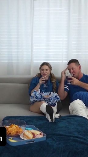 It's the Super Bowl, &amp; Stepdad Wants To Watch, But His Needy Step Daughter Craves Attention First   Clip 2