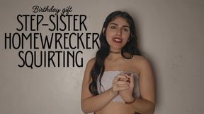 Step-sister sends you your birthday gift, a squirting video