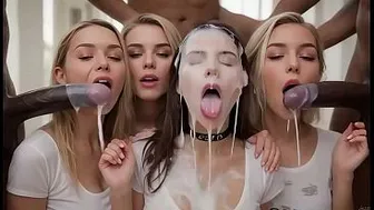 WOW (( " The BEST CUMSHOT on face of XVIDEOS! swallowing cum !!!! " )) Milk party! BBC MANY HOT GIRLS sucking and swallowing the sperm, incredible interracial sex with huge BIG COCK [AI Generated]