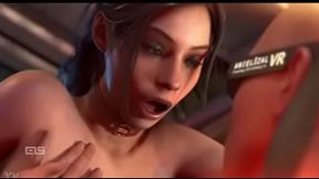 Claire Redfield Rideing on VR BBC Dick