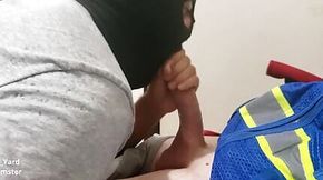 Sweaty White Work Cock Cums Some Quick Stress Relief