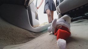 CANDID ACCIDENTAL Plushie trample in Car Buffalo Boots WMV