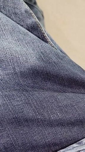 Bluejeans Pee Desperation in the Tub 2 Angles Close up