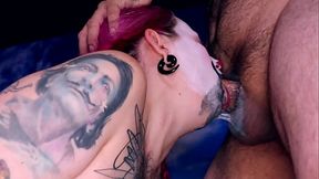 Messy Deep Throat Clown Blowjob