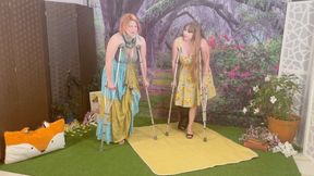 Secret Garden Crutching - Sprained Ankle - Cast - Neck Brace - PRINCESS LEA & AMI MERCURY HIDEF