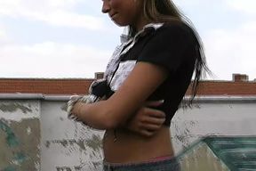 Beautiful German girl pleasing her pierced pussy with her dong