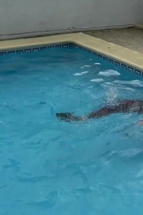 Wetsuit Bondage Mermaid Slippery Pool Kink with Fins, Rope &amp; Deep Diving