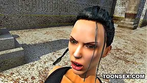 Sexy 3D Lesbian Licking a Black Babe's Pussy