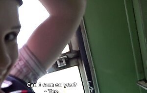 Czech streets e146, karolina & rita, sex with a conductor in the toilet