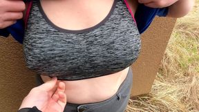 Naked Tits on the Industrial Plant