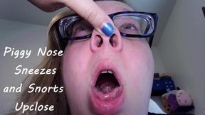 Piggy Nose Sneezes and Snorts Upclose
