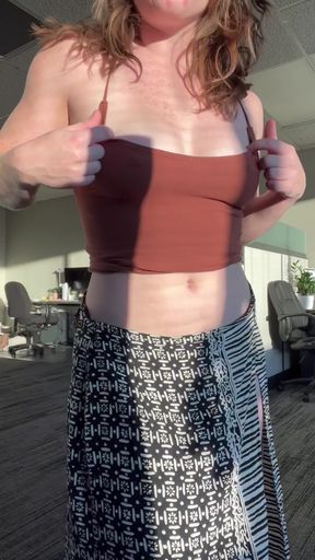 Risky coworker exposes himself in public