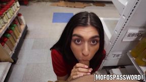 Hung dude fingers and bangs busty Aubry Babcocks tight pussy at work