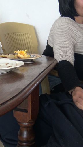 pregnant stepmother swallows my cum in her mouth   Clip 1