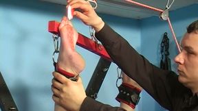 Bound Brunette MILF Endures Flogging Before Hard Sex
