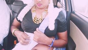 indian bhabi car romance with husbands brother. telugu dirty talks.