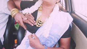 indian bhabi car romance with husbands brother. telugu dirty talks.