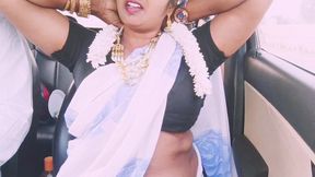 indian bhabi car romance with husbands brother. telugu dirty talks.