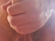 Straight hairy guy after shower corona quarantine jerk off and cum