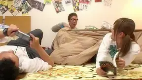 Japanese Taboo Threesome Adventure with Boy & Two Girls