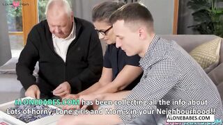 Grandparent's Weekend Surprise - Step-Sister Fucks Grandpa While Sibling Out