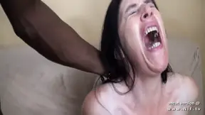 French mom double-teamed by two black guys in a gangbang