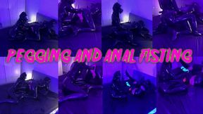 Gas Mask Latex Pegging and Anal Fisting with Mistress Patricia @mazmorbidfetish