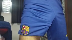 Hot Bulge in Barcelona's Shorts