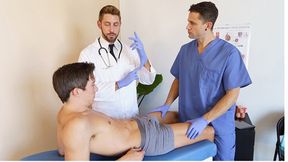 Patient Isaac Parker Gets Double Inward Orgasm By Medic Johnny Ford and Quin Quire - Doctor Tapes