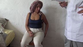 Kurdish Muslim MILF Is Shocked When She Shows Her Hairy Pussy to Her British Doctor