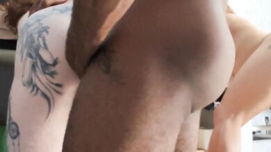 My husband's friend came over and left our vaginas full of semen, then came on our faces.