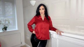 This Fiery Red Black Satin has you Hooked!!