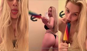Cas Summer Fills Her Lusty Cunt With Lollypop