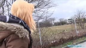 ”Introverted Teenager Takes Huge Cock Outdoors”