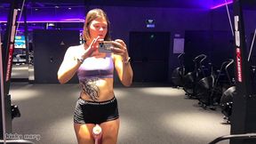 forbidden gym bathroom ritual - yellow piss & climax