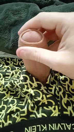 Fingering his cock with thoughts of deep blowjob from my cousin