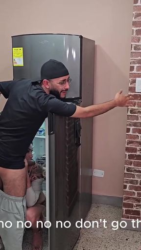 Anailove Sneaks Into the Kitchen to Claim a Massive Erection Raw