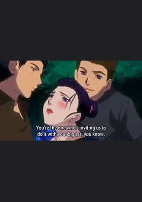 Threesome hentai scene