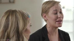 THE LESBIAN EXPERIENCE - Lesbian MILF Therapist Uses Unconventional Methods To Help Her Much Younger Patient
