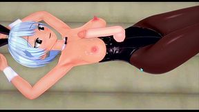 Bunny Yukino Agria in the storage room