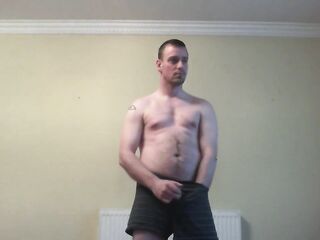 Standing up flesh light play whilst watching porn