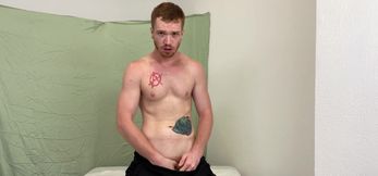 Ginger jock Dacotah Red warm masturbation after wor
