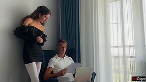 Anal Sex With Secretary In White Pantyhose - Anal Creampie