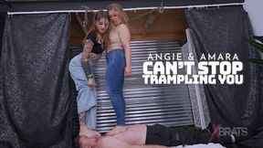 Angie & Amara - Can't stop trampling you!