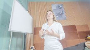 Sniffing secretly the farts of my beautiful blonde teacher - By Mariane Bird - CLIP Full