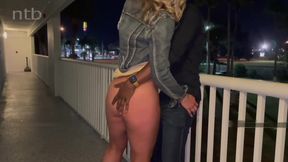 Wandering wife ignites fiery passion on daring balcony